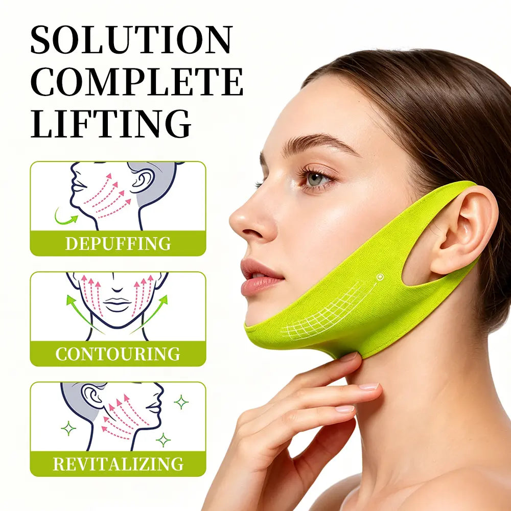Cactus Cooling V Lift Face Mask Firming Jawline Mask Lightweight Hydration Sheet Mask for Skin Tightening Smoothing Puffiness Care and Visible Face Contour Improvement Morning Night Skincare Routine Gift Choice 4PCS