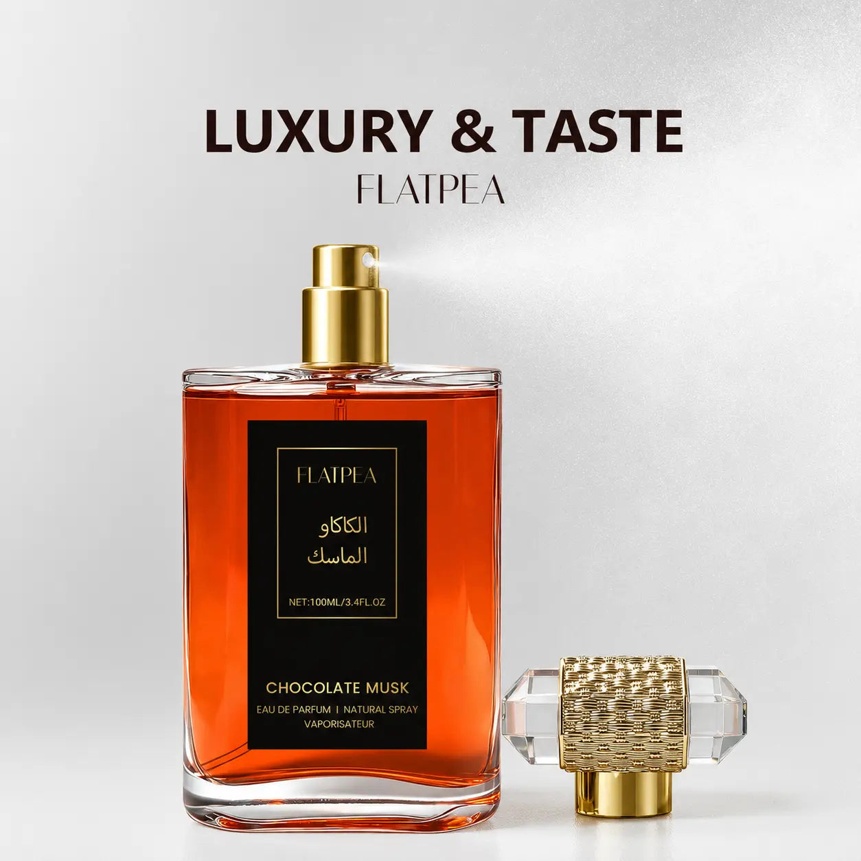 Chocolate Musk Eau De Parfum - Bottle Perfume, Daily Scented Fragrance EDP, Warm Sweet Gourmand Scent with Cocoa, Vanilla and Musk Notes, 100 Ml Single Bottle Perfume Spray