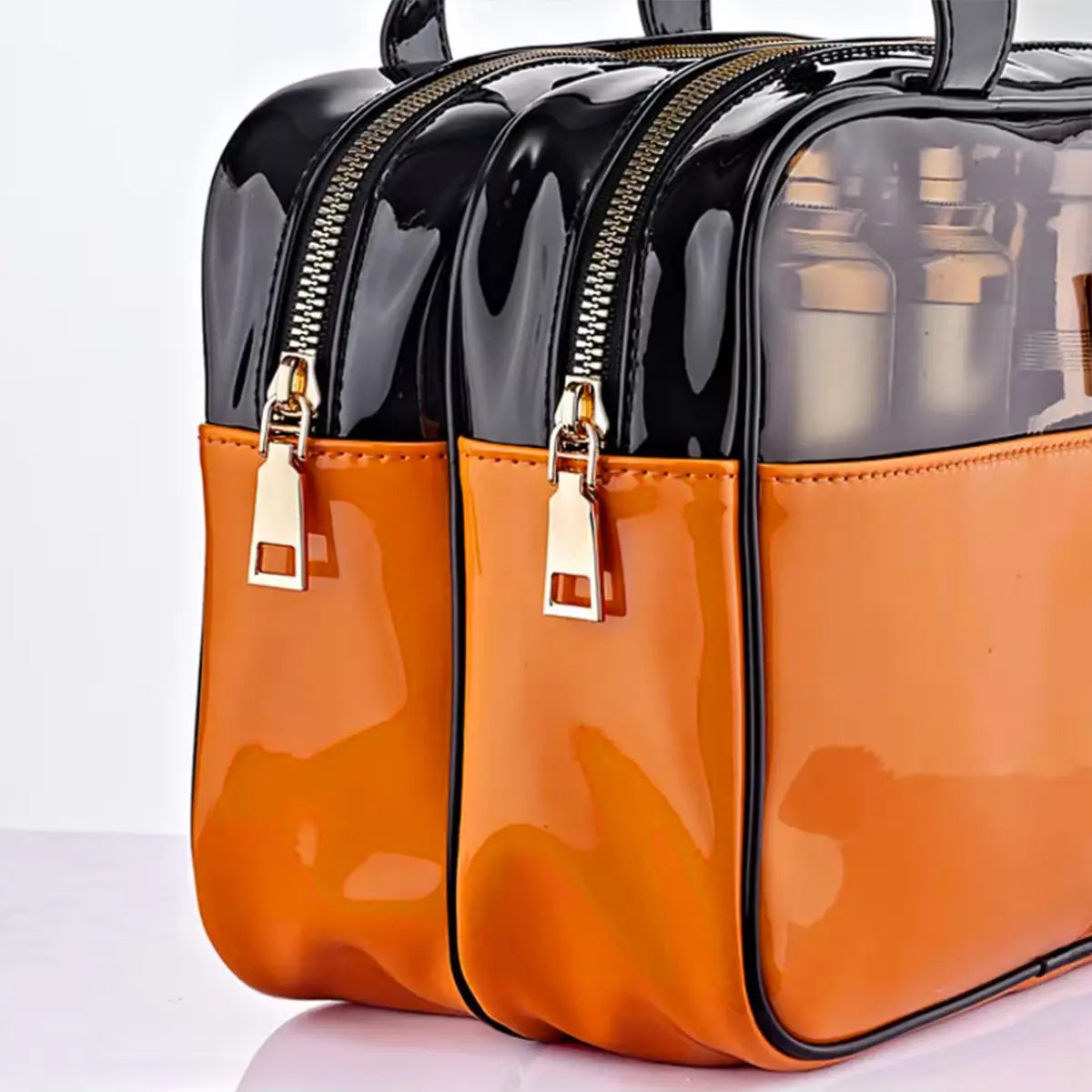 GORISGARMO Clear Toiletry Bag, Double-Layer Travel Toiletry Bag Carry on Travel Accessories Bag, Water Repellent Makeup Cosmetic Bag for Women Tiktokshopbacktoschool