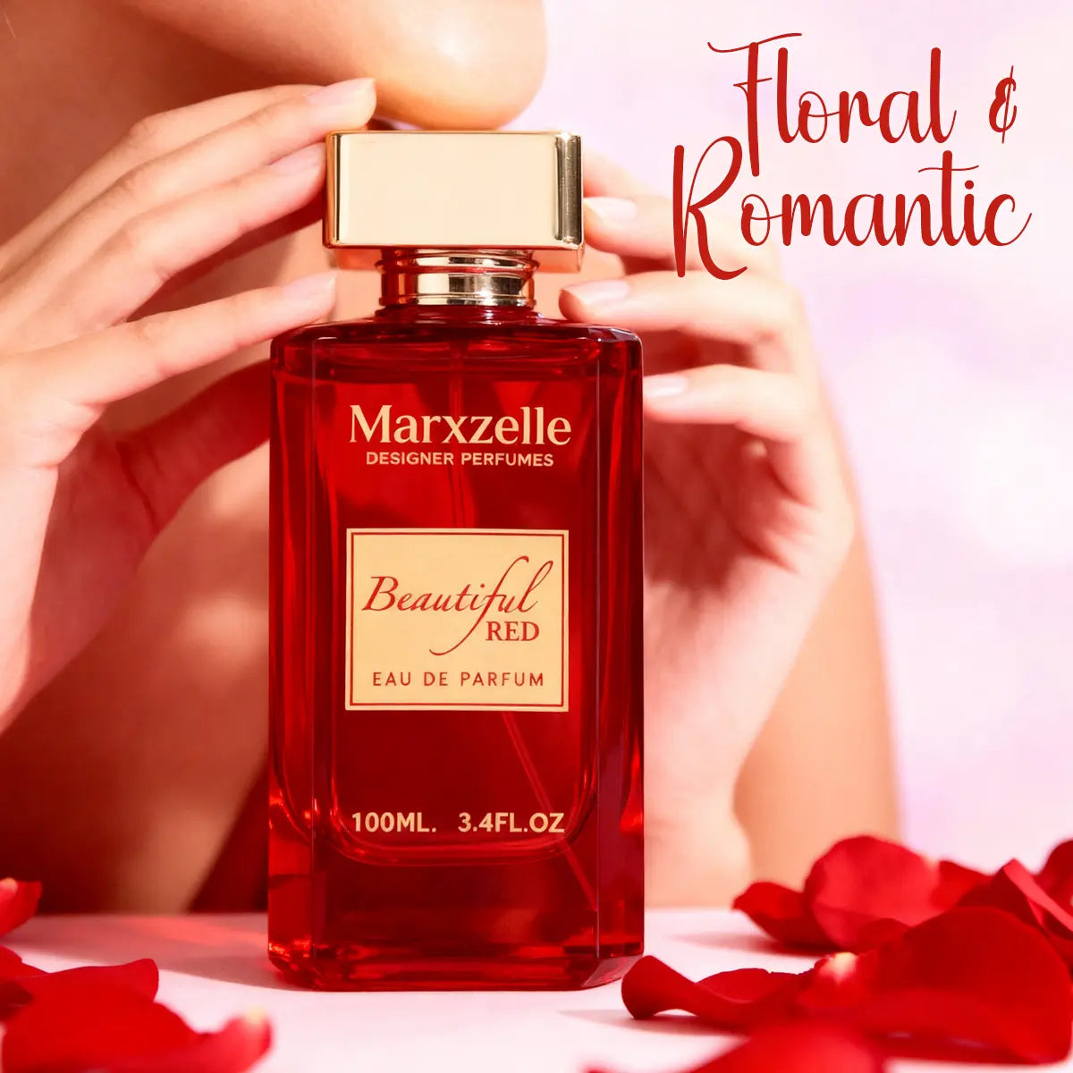 Marxzelle Designer Perfumes Beautiful Red Eau De Parfum for Men and Women 100Ml 3.4Fl.Oz.