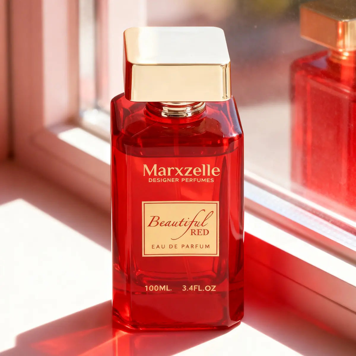 Marxzelle Designer Perfumes Beautiful Red Eau De Parfum for Men and Women 100Ml 3.4Fl.Oz.